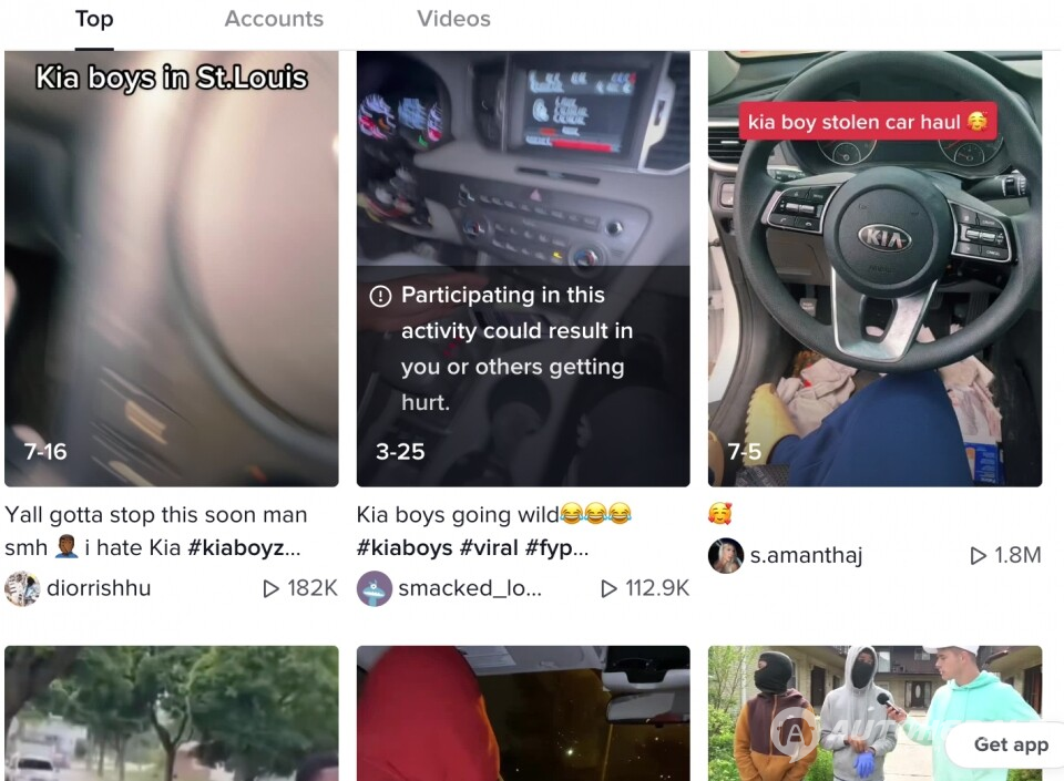 차량 절도 방법을 소개하는 영상들이 한 소셜네트워크서비스에 그대로 방치되면서 미국 청소년들의 모방 범죄가 이어지고 있다.