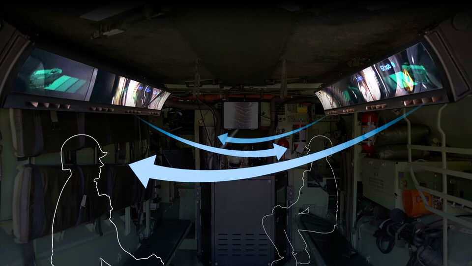 현대모비스가 해병대 상륙돌격장갑차에 적용한 멀미저감 기술은 디스플레이(시각)와 공조 장치(촉각)를 사용해 탑승객의 감각에 자극을 주고 멀미를 최소화한다.  