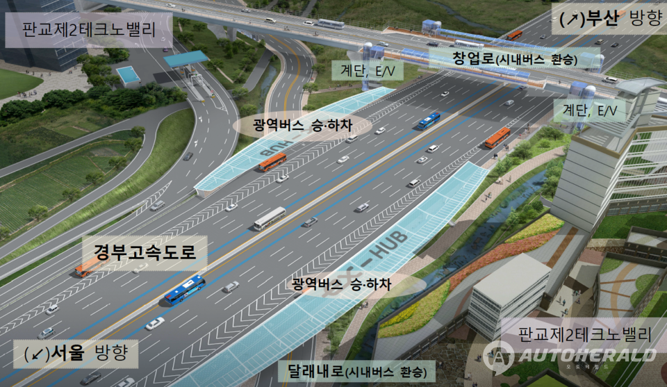 판교 ex-HUB 구축 계획(안). (국토교통부)
