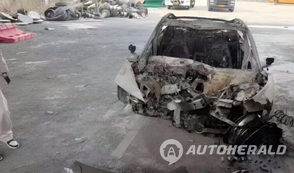 중국 안후이성에서 발생한 샤오미 SU7 사고 차량(.출처: 카뉴스차이나)