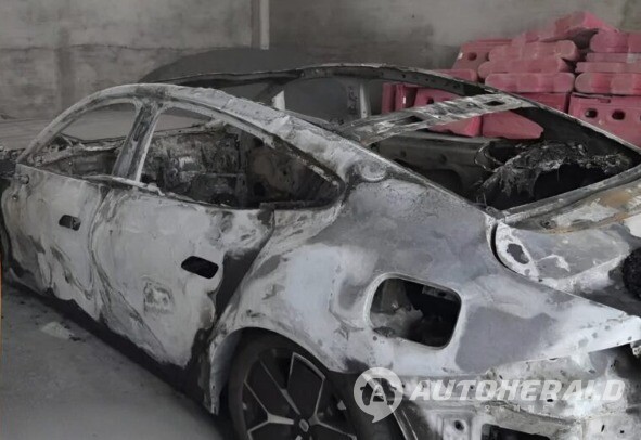 중국 안후이성에서 발생한 샤오미 SU7 사고 차량(출처: 카뉴스차이나)