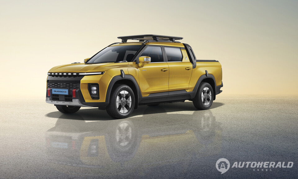 KGM이 무쏘 EV가 연간 판매 목표를 초과 달성하는 등 친환경차 판매가 급증하면서 월간 최다 판매 기록을 세웠다.(KG 모빌리티)